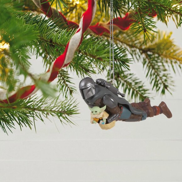 New! Star Wars Mandalorian & Grogu Jetpack Hallmark Keepsake Christmas Ornament - Picture 5 of 5